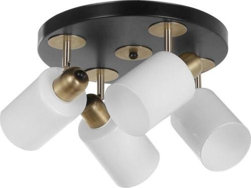 Nomi 4 Lü Tepsili Siyah Beyaz Camlı Avize