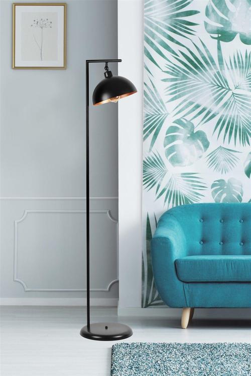Smart Siyah Retro Başlıklı Lambader