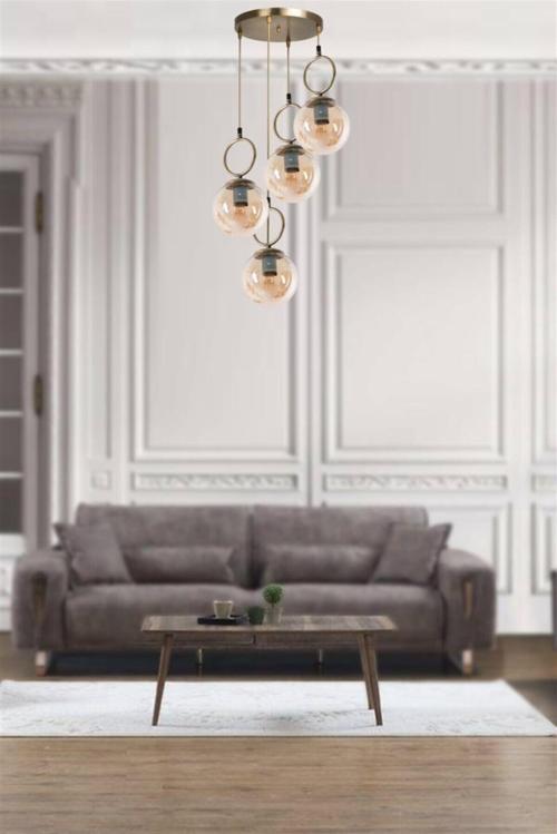 Morino 4 Lü Tepsili Bal Camlı Eskitme Sarkıt