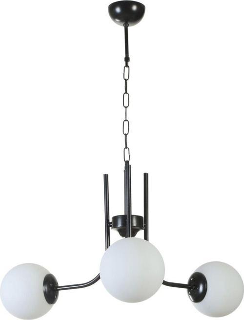 Nevada 3 Lü Siyah Beyaz Camlı Avize