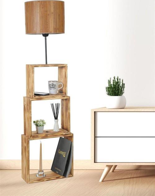 Puzzle Yanık Lambader Bambu 01 Abajurlu