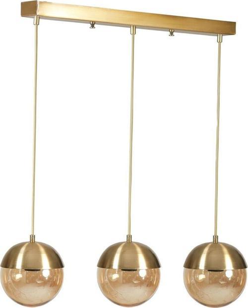 Küre 3 Lü Sıralı Eskitme Bal Camlı Sarkıt