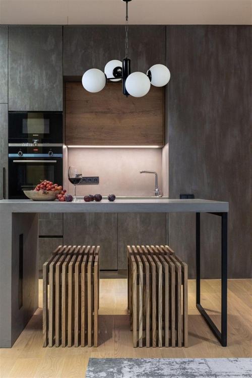 Bankok 4 Lü Siyah Beyaz Camlı Avize