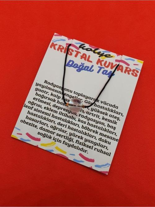 Sertifikalı Kristal Kuvars Taşı Kolye Ayarlanabilir Orijinal Doğal Taş Çok Fonksiyonlu Kolye