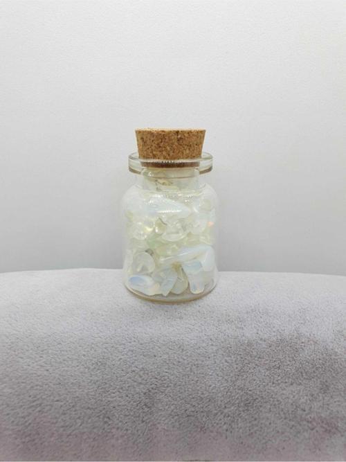 Sertifikalı Tüp Şişelerde Kırık Doğal Taşlar (OPAL TAŞI DELİKLİ) 4 X 2cm Büyük Boy