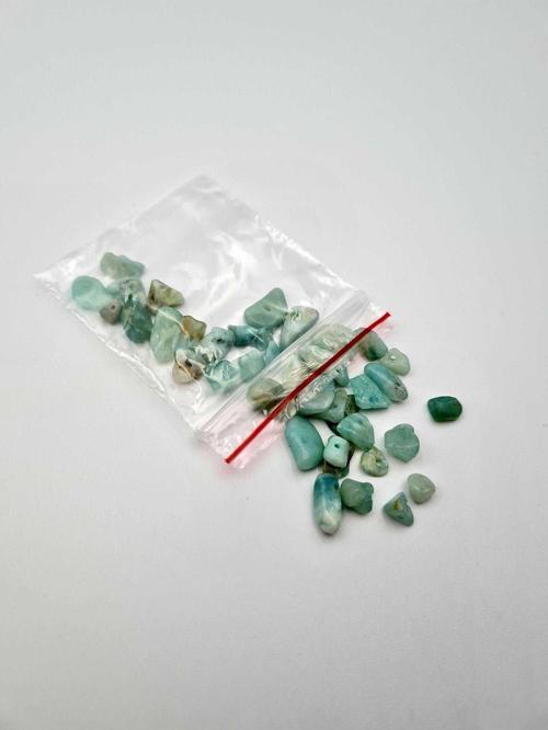 Sertifikalı Amazonit Kırık Doğal Taş - 10 gr Delikli Doğal Taş