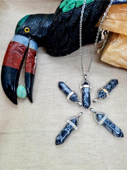 Sertifikalı Obsidyen Doğal Taş Pandül Kolye