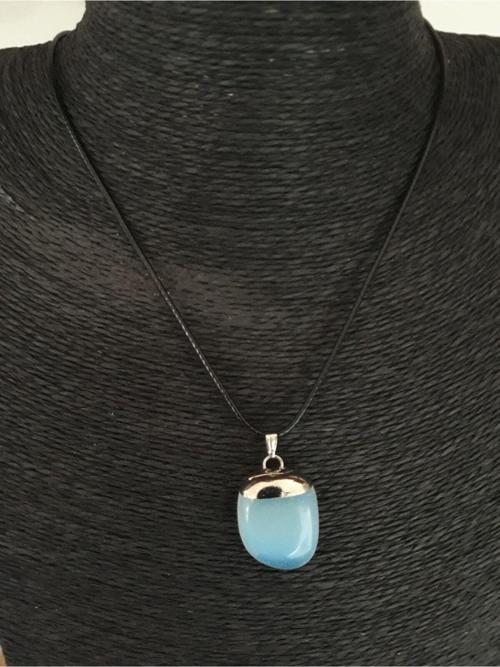 Sertifikalı Opal Taşı Doğal Taş Kolye (ZİNCİR VE İP DAHİL)