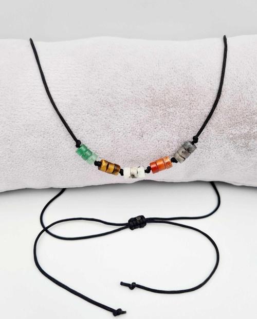 Sertifikalı Orijinal Doğal Taş Kolye Tasarım Aventurin Kaplan Gözü Aytaşı Jasper Labradorit