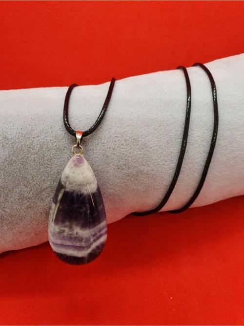 Sertifikalı Ametist Taşı Kolye Orijinal Doğal Taş