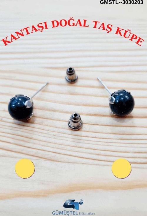 Sertifikalı Kantaşı Doğal Taş Top Küpe Orijinal Doğal Taş Sürpriz