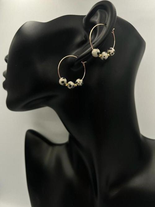 Sertifikalı Jasper Doğal Taş Küpe A Kalite