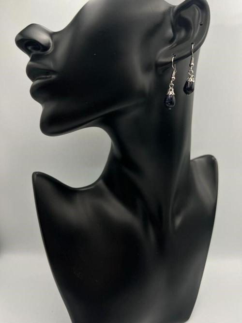 Sertifikalı Yıldız Taşı Doğal Taş Damla Kesim Küpe Aaa Kalite