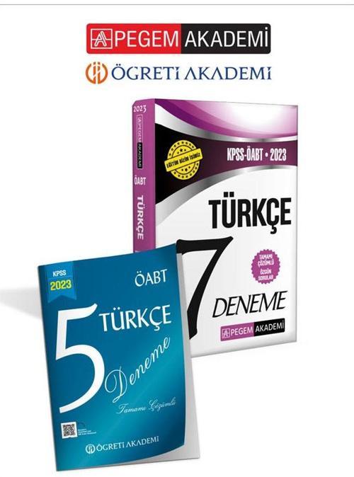 2023 KPSS ÖABT Türkçe Öğretmenliği Deneme Seti (Öğreti 5 Deneme-Pegem Akademi 7 Deneme)