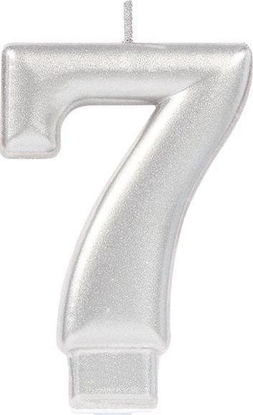 Büro Ev Dekoru için 7 Rakam Silver Mum