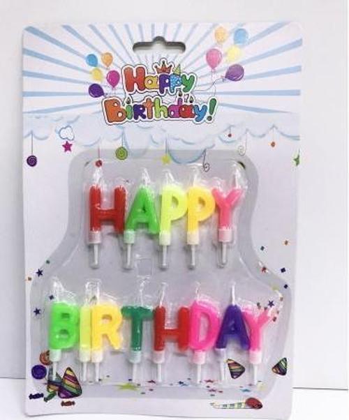 Büro Ev Ofis Dekoru için Çok Renkli Happy Birthday Stil Mum