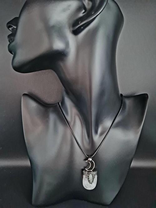 Sertifikalı Kristal Kuvars Doğal Taş Kolye Tasarım Aaa Kalite Sürpriz Hediyeli