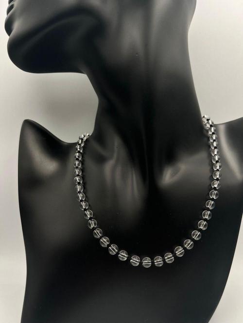 Sertifikalı Doğal Taş Kristal Kuvars Taşı Kolye Aaa Kalite 6mm