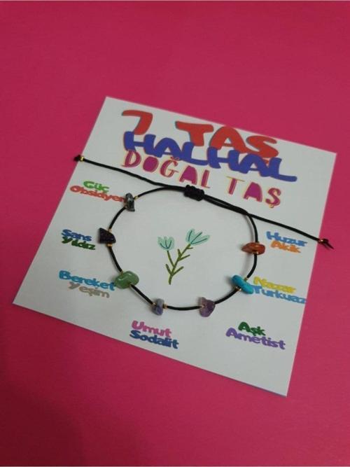 Sertifikalı 7 Doğal Taş Ip Halhal