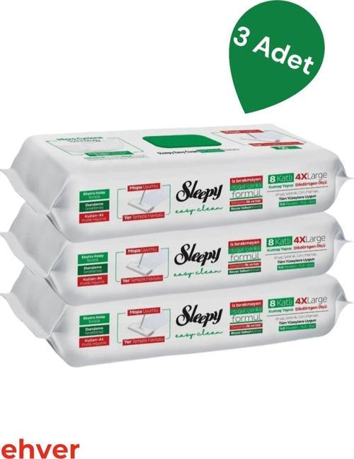 3'lü Easy Clean Beyaz Sabunu Katkılı Mopa Uyumlu Yer Temizlik Havlusu (150 YAPRAK)