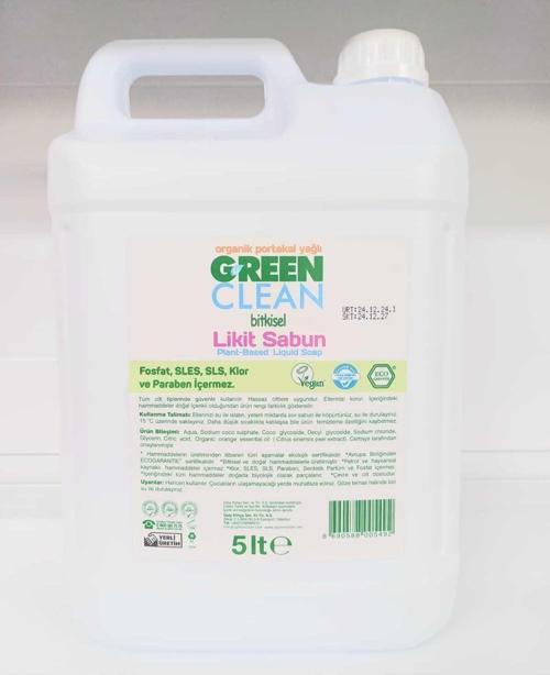 U Green Clean Organik Portakal Yağlı Bitkisel Likit Sabun 5 lt