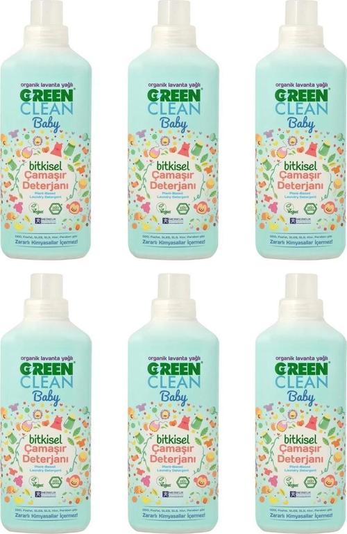 Organik Lavanta Yağlı Baby Bitkisel Çamaşır Deterjanı 1000 ml 6'lı