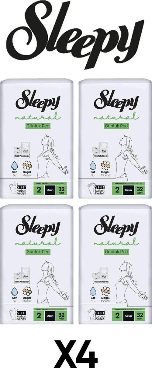 Natural Ultra Hassas Günlük Ped No:2 Uzun 32X4 128'li