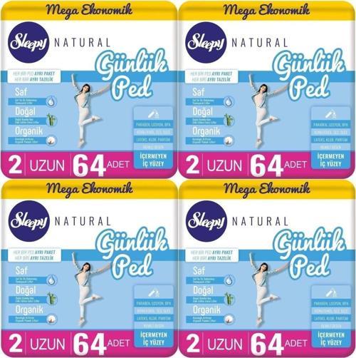 Natural Günlük Ped Uzun 256 Adet Mega
