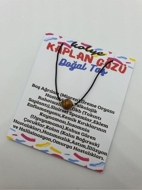 Sertifikalı Kaplan Gözü Taşı Kolye Ayarlanabilir Orijinal Doğal Taş Çok Fonksiyonlu Kolye