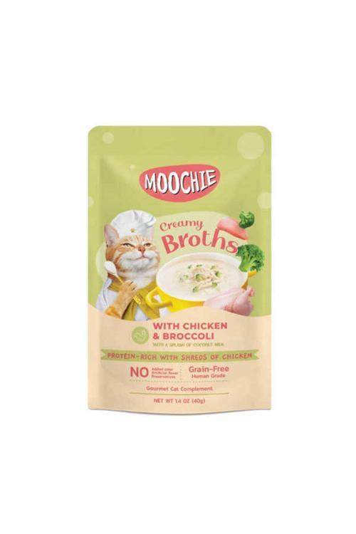 Moochie Çorba Kedi Ödülü Tavuk-Brokoli 40 Gr