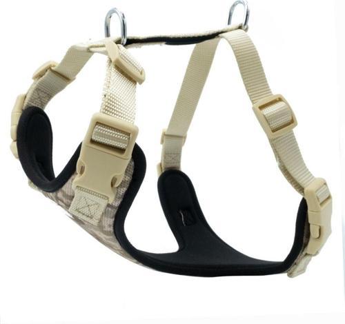 Petlove Havalı Dokumadan El Yapımı Köpek Göğüs Tasması M-2X55-65Cm - Khakı