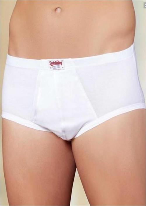 6 lı Paket Şahinler Erkek Torbalı Slip Külot Beyaz E013