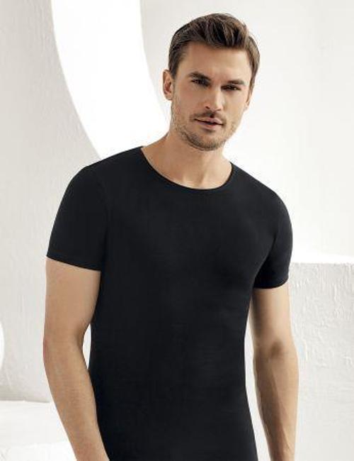 Erkek Likralı Kısa Kollu Fanila Atlet E069