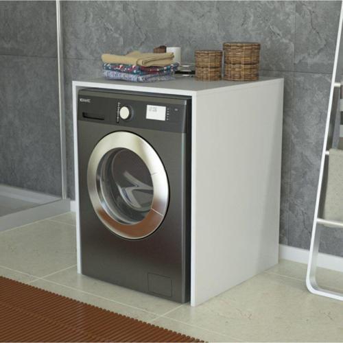 Palmiye Çamaşır Makinesi Dolabı Banyo Dolabı 90x65