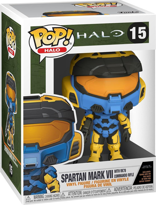 Pop! Halo: Spartan Mark Vii W / Vk78 Commando Riffle - Yellow / Blue