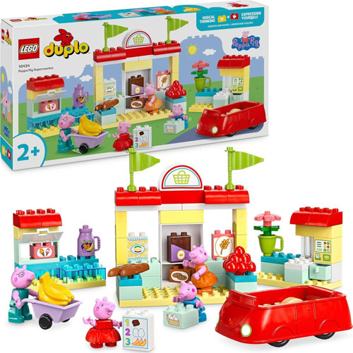 Duplo Peppa Pig Süpermarket 10434-2 Yaş Ve Üzeri Çocuklar İçin Peppa Pig Minifigürü İçeren Eğit