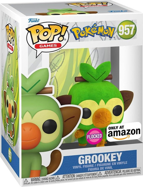 Pop! Oyunlar: Pokemon - Grookey (Floklu), Amazon Exclusive