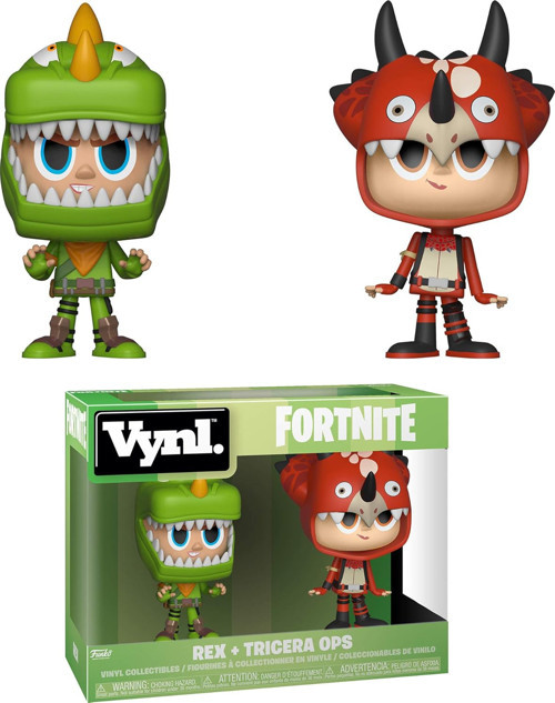 35273 Vynl 4Er-Pack Fortnite: Rex & Tricera Ops, Mehrfarbig