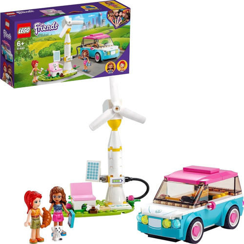 Friends Olivia'Nın Elektrikli Arabası 41443 - 6 Yaş Ve Üzeri Çocuklar İçin Şarj İstasyonu, Oyun