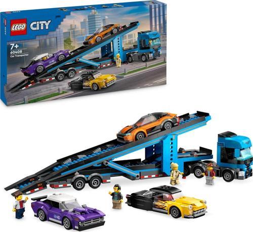 City Spor Arabalı Araç Taşıma Kamyonu 60408-7 Yaş Ve Üzeri Çocuklar Için 4 Araç İçeren Yaratıcı