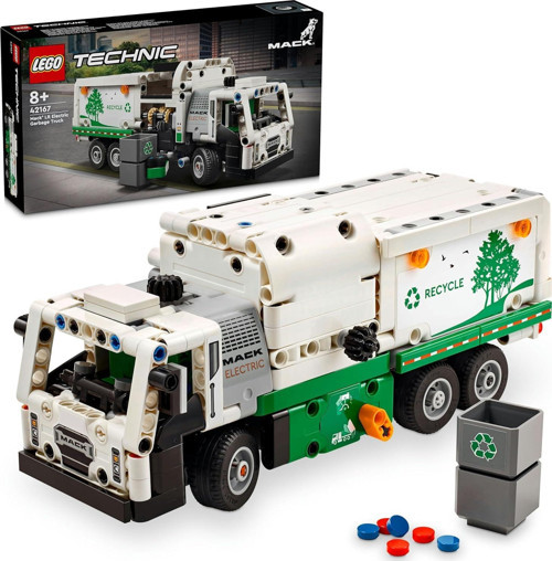 Technic Mack® Lr Electric Çöp Kamyonu 42167-8 Yaş Ve Üzeri Çocuklar İçin Geri Dönüşüm Temalı Ko