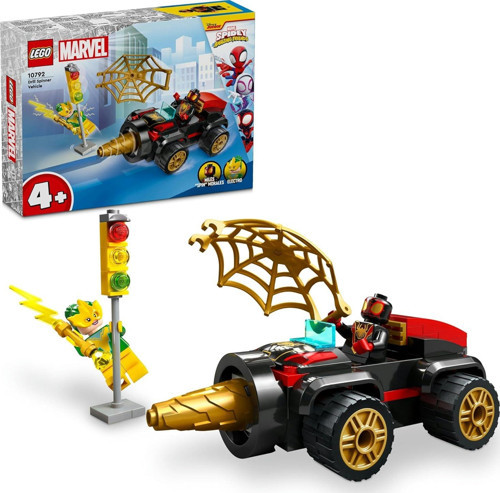 Marvel 4+ Döner Burgulu Araç 10792-4 Yaş Ve Üzeri Çocuklar İçin Örümcek Adam Arabası, Miles Mo