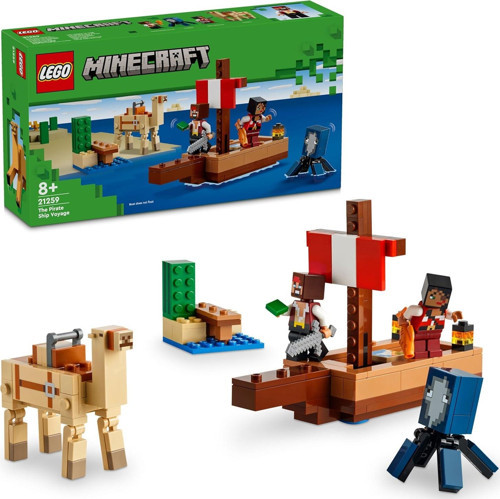 Minecraft Korsan Gemisi Yolculuğu 21259 – 8 Yaş Ve Üzeri Macera Oyunları Seven Çocuklar İçin Ko