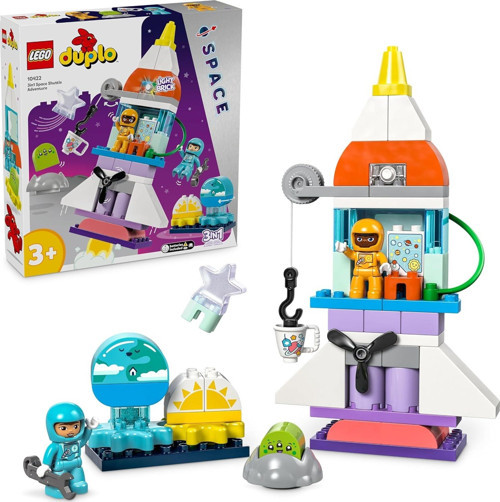 Duplo 3’Ü 1 Arada Uzay Mekiği Macerası 10422-3 Yaş Ve Üzeri Çocuklar İçin Astronot Minifigürü İ