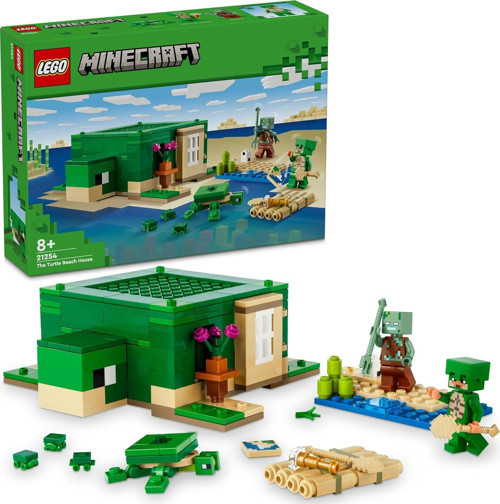 Minecraft Kaplumbağa Plaj Evi 21254-7 Yaş Ve Üzeri Macera Oyunları Seven Çocuklar İçin 3 Adet L