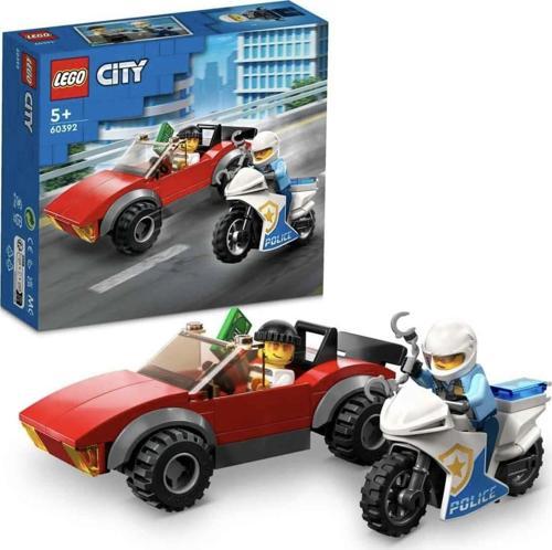 ® City Polis Motosikleti Araba Takibi 60392 - Yaratıcı Oyunları Seven 5 Yaş Ve Üzeri Çocuklar Iç