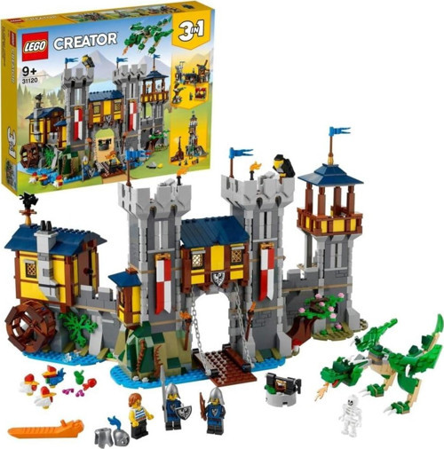Creator 3’Ü 1 Arada Ortaçağ Kalesi 31120 - Hendekli Ve Köprülü Kale, 3 Minifigür İçeren Oyuncak
