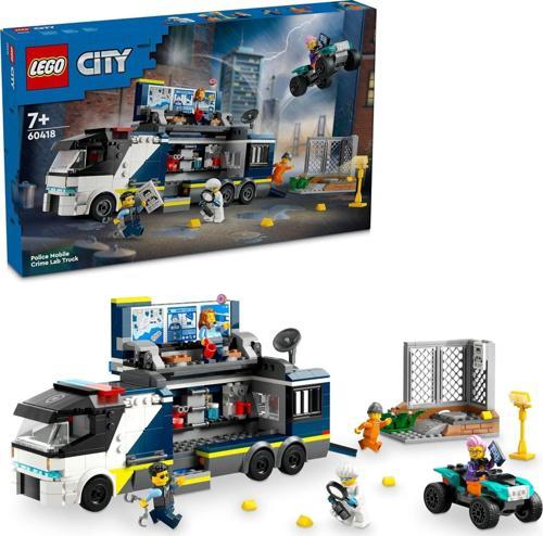 City Polis Mobil Suç Laboratuvarı Kamyonu 60418-7 Yaş Ve Üzeri Çocuklar Için Polis Minifigürü İ