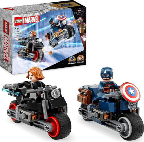 Marvel Black Widow Ve Kaptan Amerika Motosikletleri 76260 - Süper Kahraman Seven 6 Yaş Ve Üzer