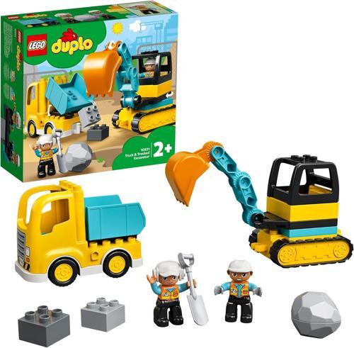 Duplo İnşaat Kamyon Ve Paletli Kazıcı 10931-2 Yaş Ve Üzeri Çocuklar Için Kazıcı Ve Damperli Kam